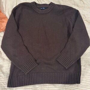 GAP Chocolate Knit 100% Cotton Viral Crewneck in Medium Tall